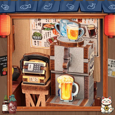 Nahaufnahme des Book Nook - Choshi no Shitamachi mit reichhaltigen Details