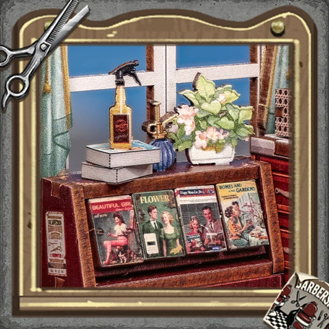 Nahaufnahme des Book Nook - John's Hair Salon mit reichhaltigen Details