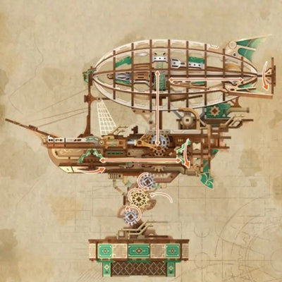 Nahaufnahme des 3D Holz Puzzle - Sailing In Fog mit reichhaltigen Details