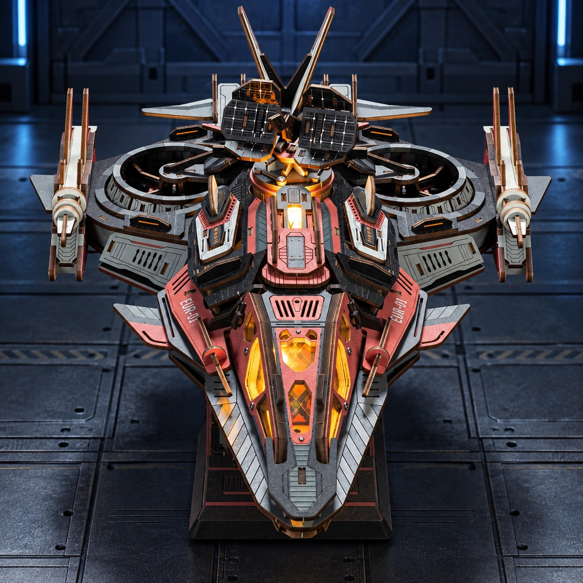 Front view of Explorer01 with illuminated nose