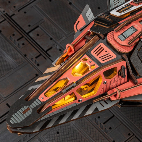 Spitzer Bug des Explorer01 mit roten Flächen und warmem Licht