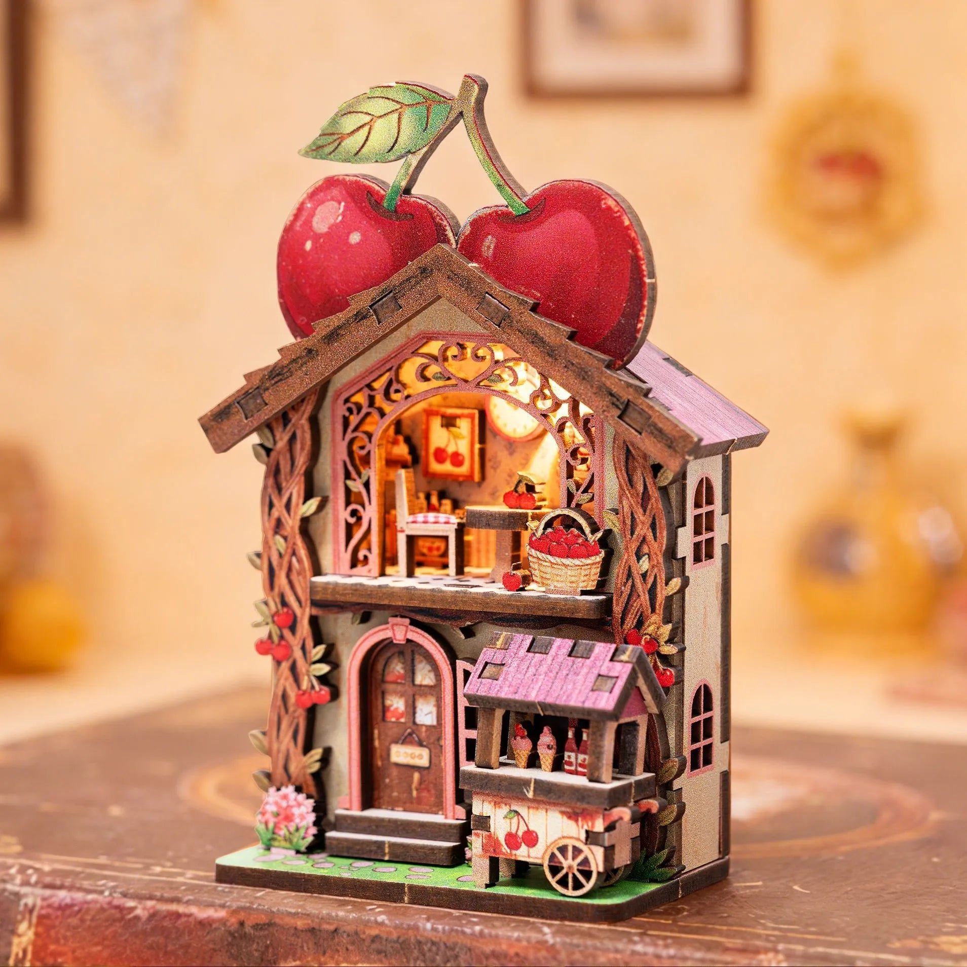 3D Holzpuzzle - Serie Märchenhafte Straßenecke | Kühlschrankmagnet