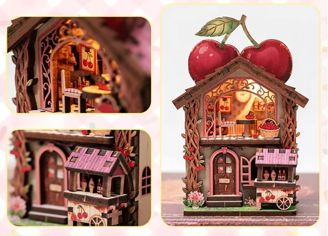3D Holzpuzzle - Serie Märchenhafte Straßenecke | Kühlschrankmagnet
