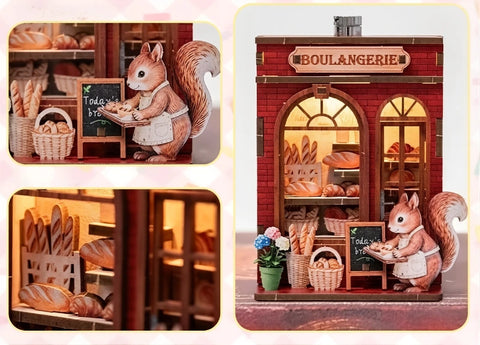 3D Holzpuzzle - Serie Märchenhafte Straßenecke | Kühlschrankmagnet
