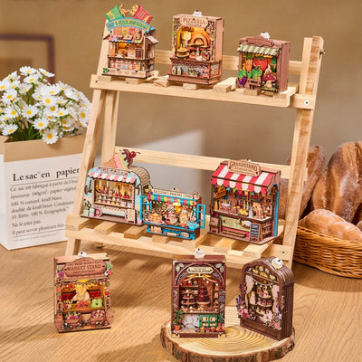3D Holzpuzzle - Serie Märchenhafte Straßenecke | Kühlschrankmagnet