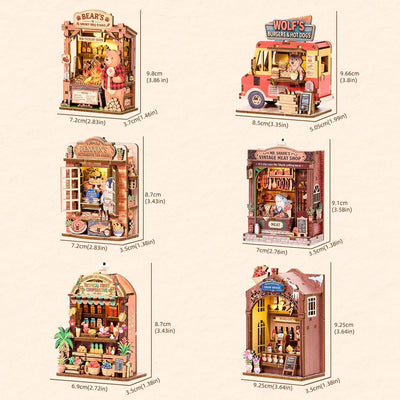 3D Holzpuzzle - Serie Märchenhafte Straßenecke | Kühlschrankmagnet