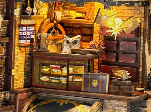 Miniatur Haus Bausatz - Owl Post Office | DIY 3D-Holzpuzzle