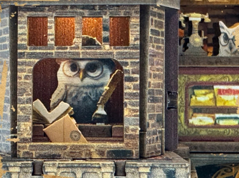 Miniatur Haus Bausatz - Owl Post Office | DIY 3D-Holzpuzzle