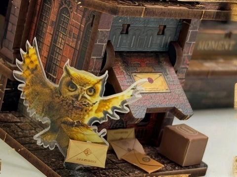 Miniatur Haus Bausatz - Owl Post Office | DIY 3D-Holzpuzzle
