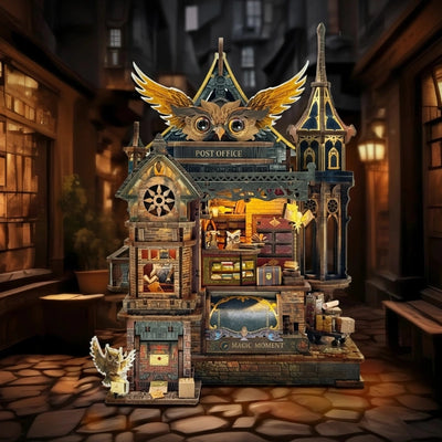 Miniatur Haus Bausatz - Owl Post Office | DIY 3D-Holzpuzzle