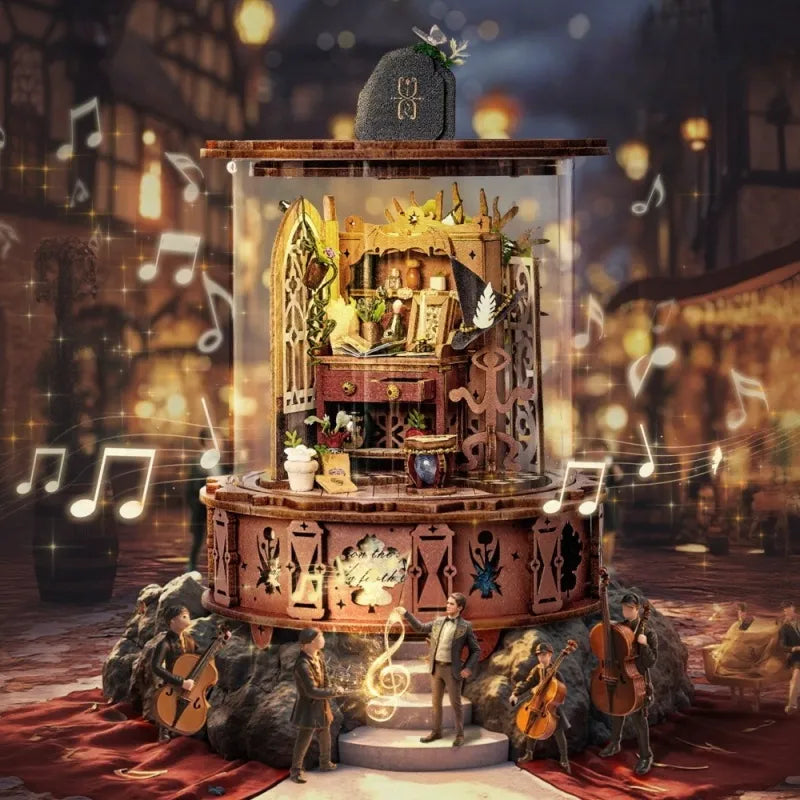 3D Puzzle - Magic Music Box Gesamtansicht mit detaillierter Szenerie