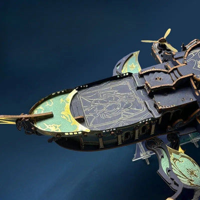 Nahaufnahme des 3D Puzzle - Whale Ark Of The Universe mit reichhaltigen Details
