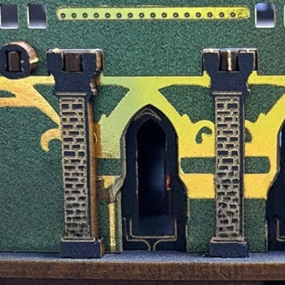 Nahaufnahme des 3D Puzzle - Whale Ark Of The Universe mit reichhaltigen Details