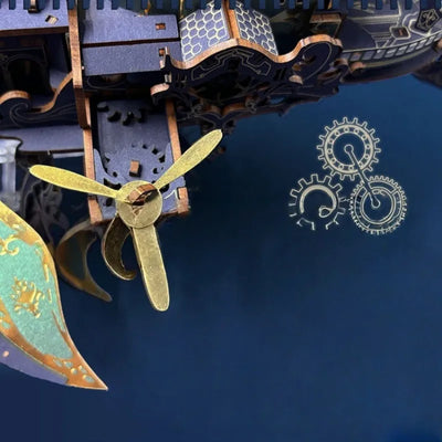Nahaufnahme des 3D Puzzle - Whale Ark Of The Universe mit reichhaltigen Details