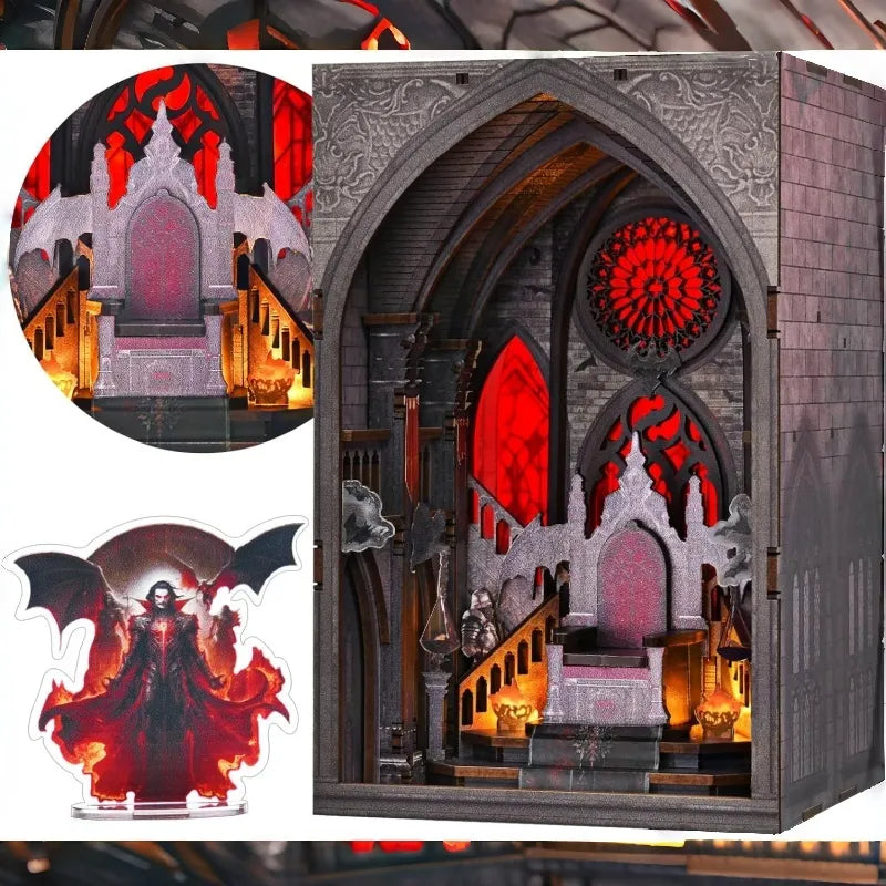 Nahaufnahme des Book Nook - Throne of Blood mit reichhaltigen Details