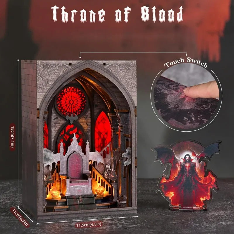 Book Nook - Throne of Blood mit Touch-Switch-Lichtfunktion