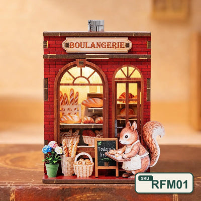 3D Holzpuzzle - Serie Märchenhafte Straßenecke | Kühlschrankmagnet