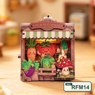 3D Holzpuzzle - Serie Märchenhafte Straßenecke | Kühlschrankmagnet