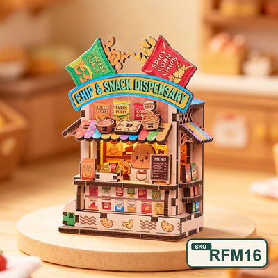 3D Holzpuzzle - Serie Märchenhafte Straßenecke | Kühlschrankmagnet