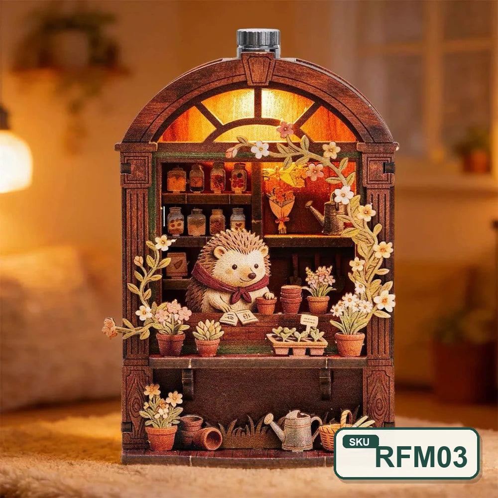 3D Holzpuzzle - Serie Märchenhafte Straßenecke | Kühlschrankmagnet