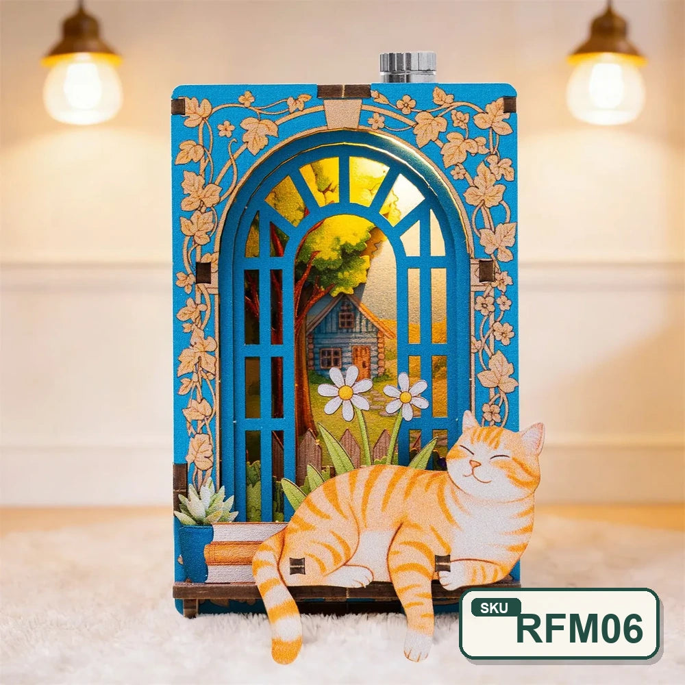 3D Holzpuzzle - Serie Märchenhafte Straßenecke | Kühlschrankmagnet