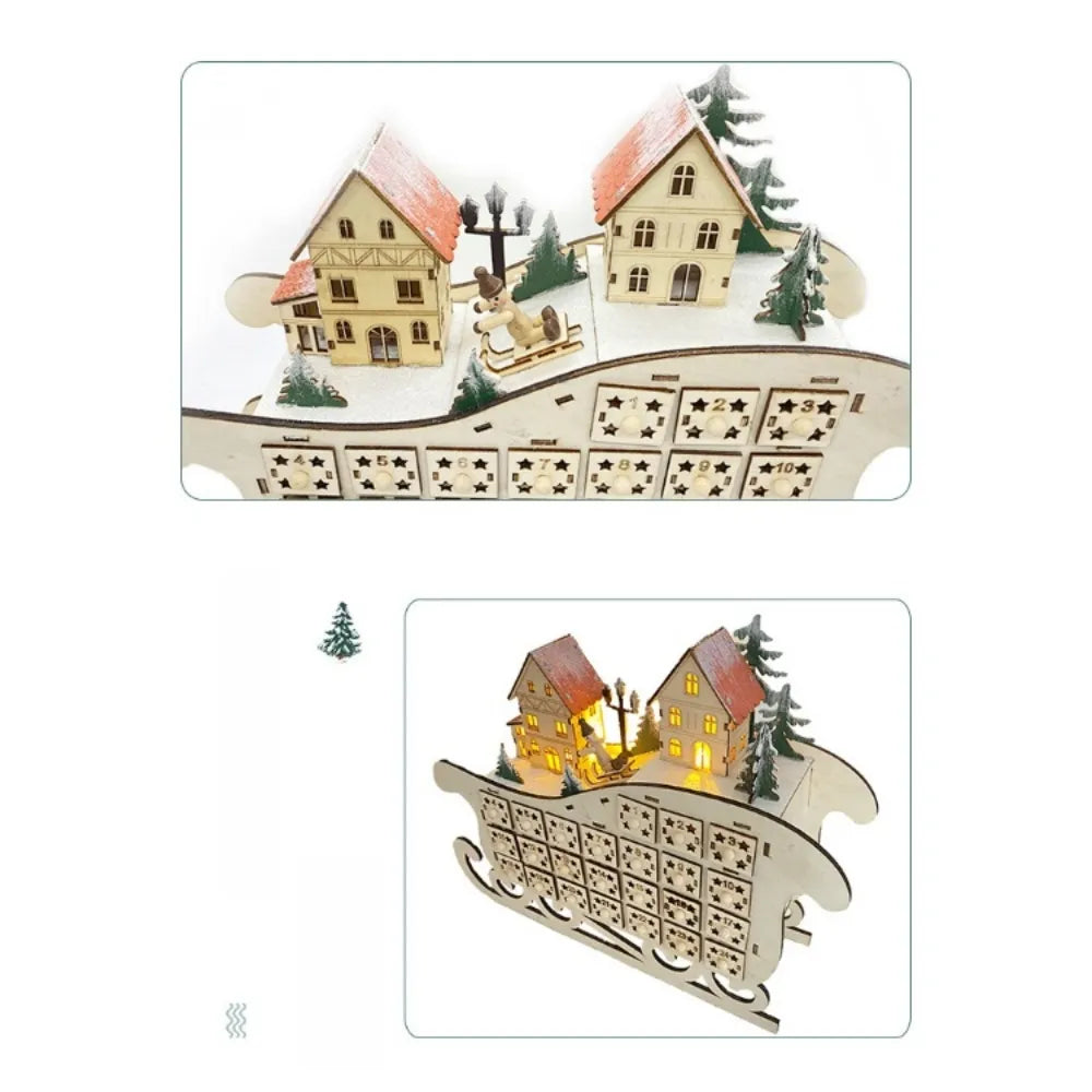 Nahaufnahme des Accessoires Adventskalender 2025 mit reichhaltigen Details