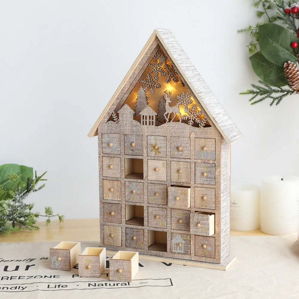 Seitliche Ansicht des Basel Adventskalender mit gut sichtbaren Elementen