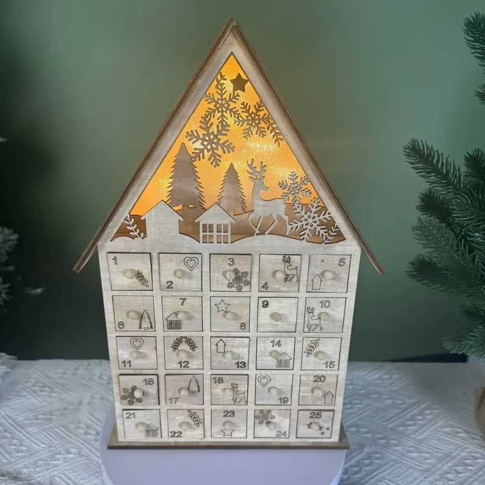 Obere Ansicht des Basel Adventskalender mit detaillierten Mustern und Beleuchtung