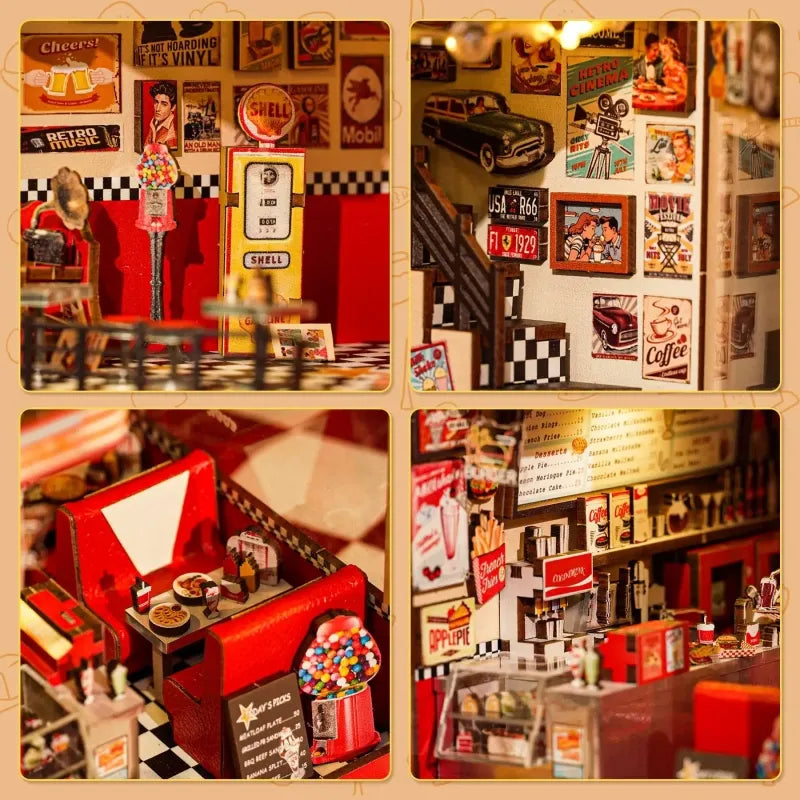 Detailansicht eines dekorativen Elements im Book Nook - 1950s Diner mit feinen Details