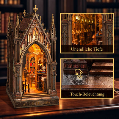 Aleph Library mit Detailansichten der Tiefenwirkung und Touch-Steuerung