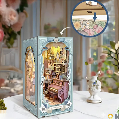 Book Nook - Alice's Tea Party Diary mit Touch-Switch-Lichtfunktion