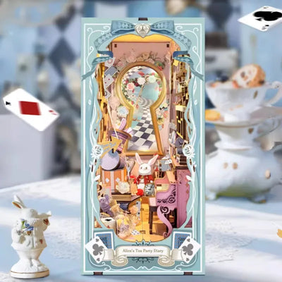 Book Nook - Alice's Tea Party Diary Gesamtansicht mit detaillierter Szenerie