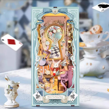 Book Nook - Alice's Tea Party Diary Gesamtansicht mit detaillierter Szenerie
