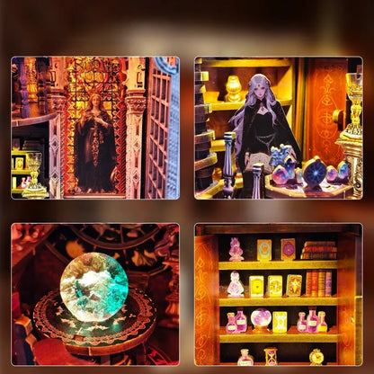 Detailansicht eines dekorativen Elements im Book Nook - Aliphose Mucha mit feinen Details
