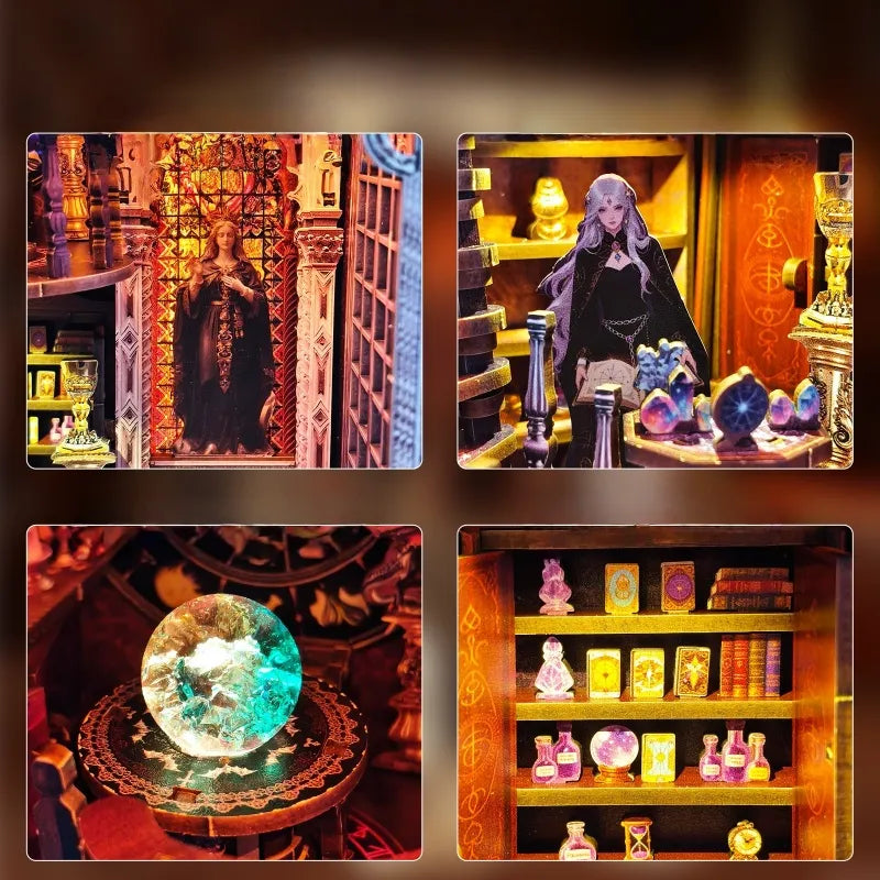 Detailansicht eines dekorativen Elements im Book Nook - Aliphose Mucha mit feinen Details