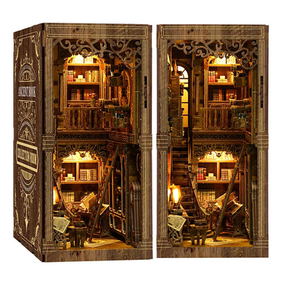 Book Nook - Ancient Book Collection Room Gesamtansicht mit präzise geschnittenen Holzteilen und hochwertiger Verarbeitung