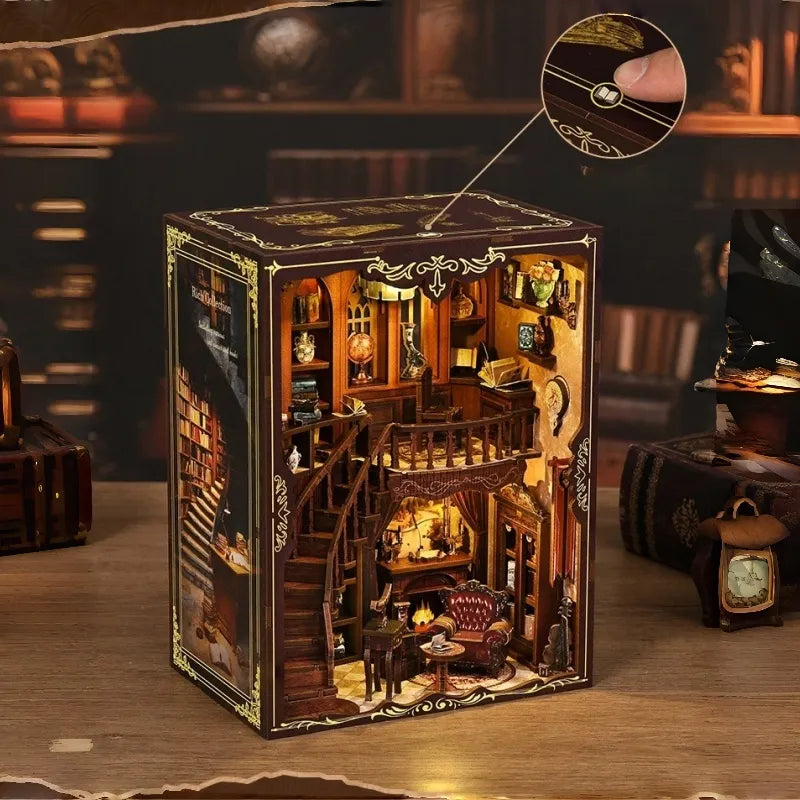 Book Nook - Ancient Rhyme Library mit Touch-Switch-Lichtfunktion