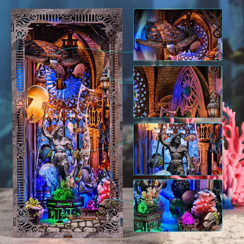 Nahaufnahme des Book Nook - Atlantis mit reichhaltigen Details