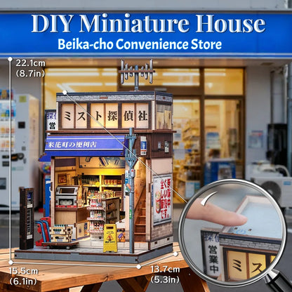 Book Nook - Beika-cho Convenience Store mit Touch-Switch-Lichtfunktion