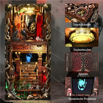 Grafica funzionale con comando touch, plafoniera, carillon e proiezione dinamica