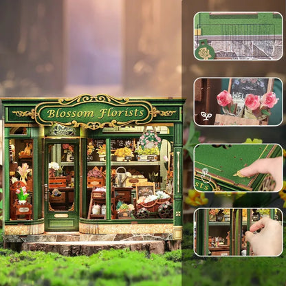 Detailansicht eines dekorativen Elements im Book Nook - Blossom Florists mit feinen Details