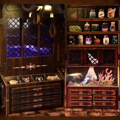 Nahaufnahme des Book Nook - Chamber Of Exotic Beasts mit reichhaltigen Details