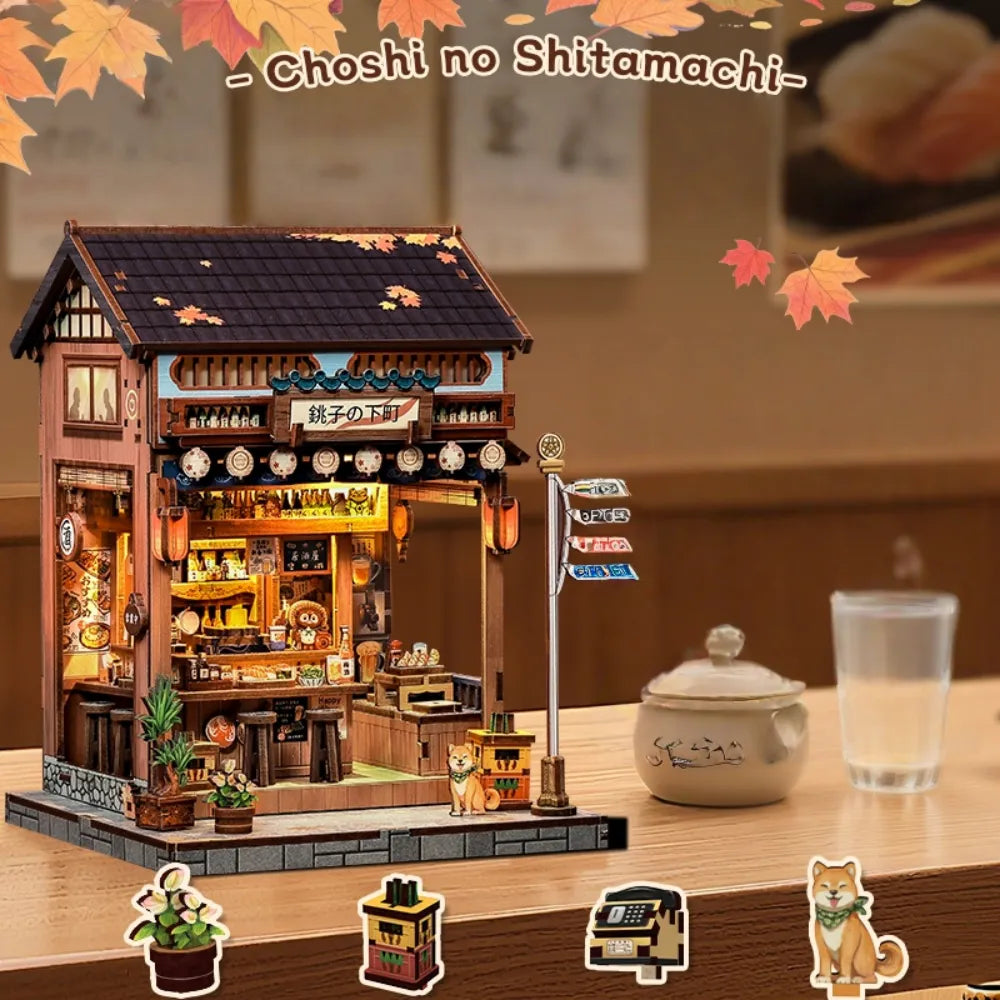 Nahaufnahme des Book Nook - Choshi no Shitamachi mit reichhaltigen Details