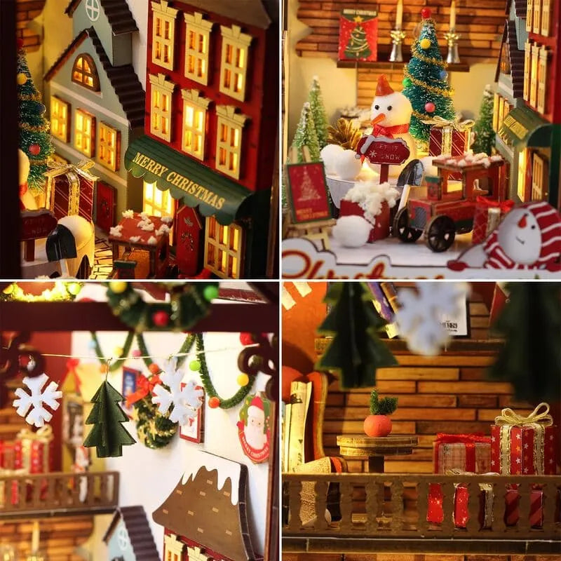 Book Nook | Christmas miniature world Detailansicht auf booknook.de