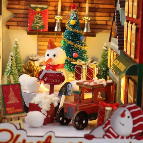 Book Nook | Christmas miniature world Detailansicht auf booknook.de