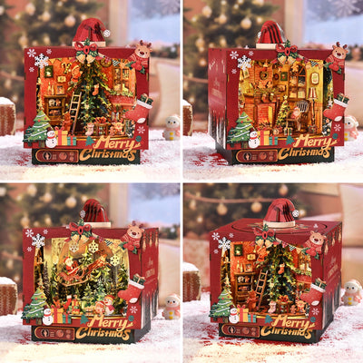 Diverse viste delle tre scene natalizie di Christmas Trioz Rotating