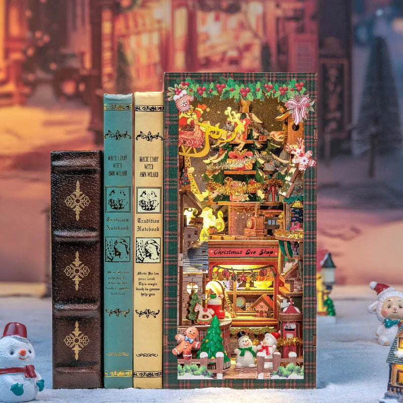 Book Nook - Christmas Wish Store Vorderansicht mit detaillierter Architektur