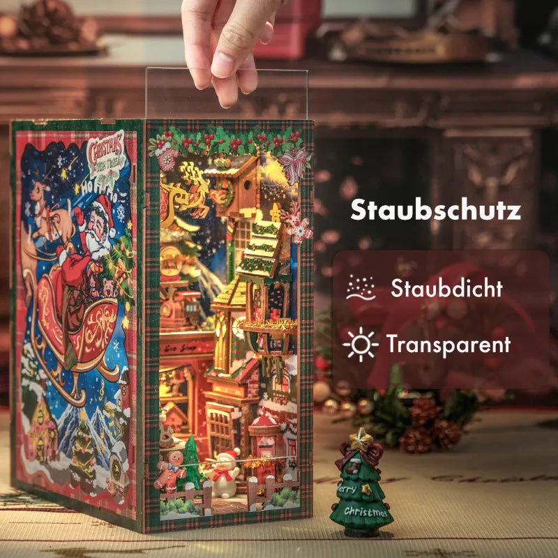 Book Nook - Christmas Wish Store mit Staubschutz und langlebigem Design