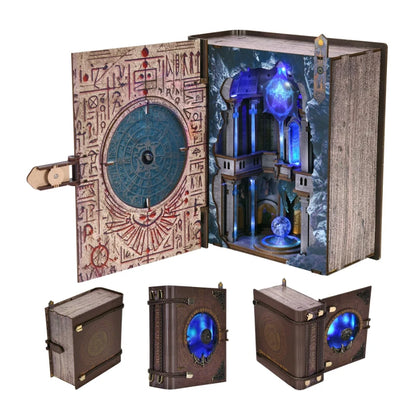 Book Nook - Circle of Magic Gesamtansicht mit präzise geschnittenen Holzteilen und hochwertiger Verarbeitung