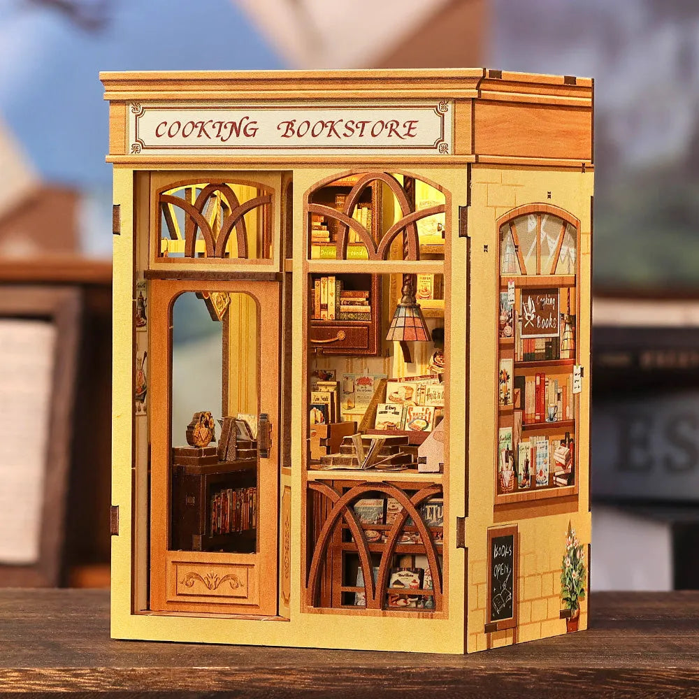 Book Nook - Cooking Bookstore Gesamtansicht mit detaillierter Szenerie